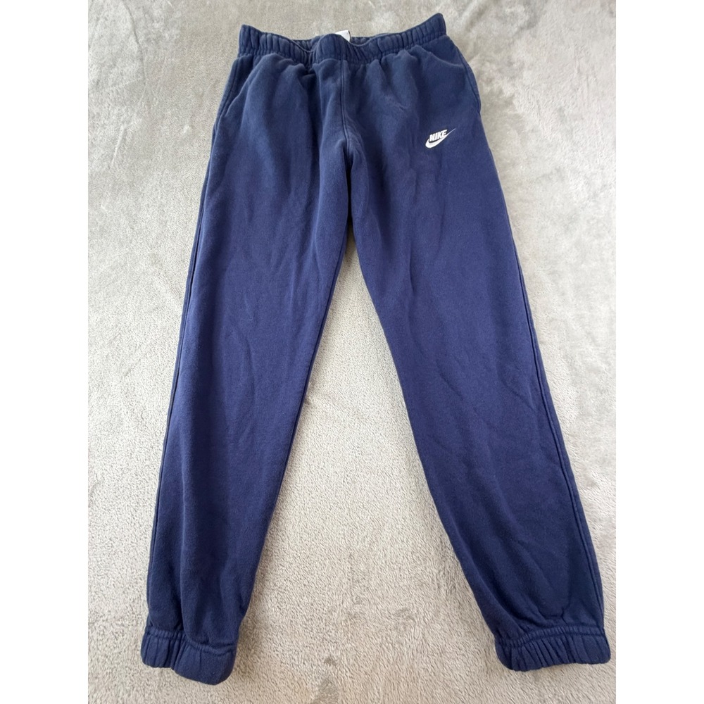 Nike Sweatpants Mens Large Navy Blue Sportswear Club Fleece Joggers